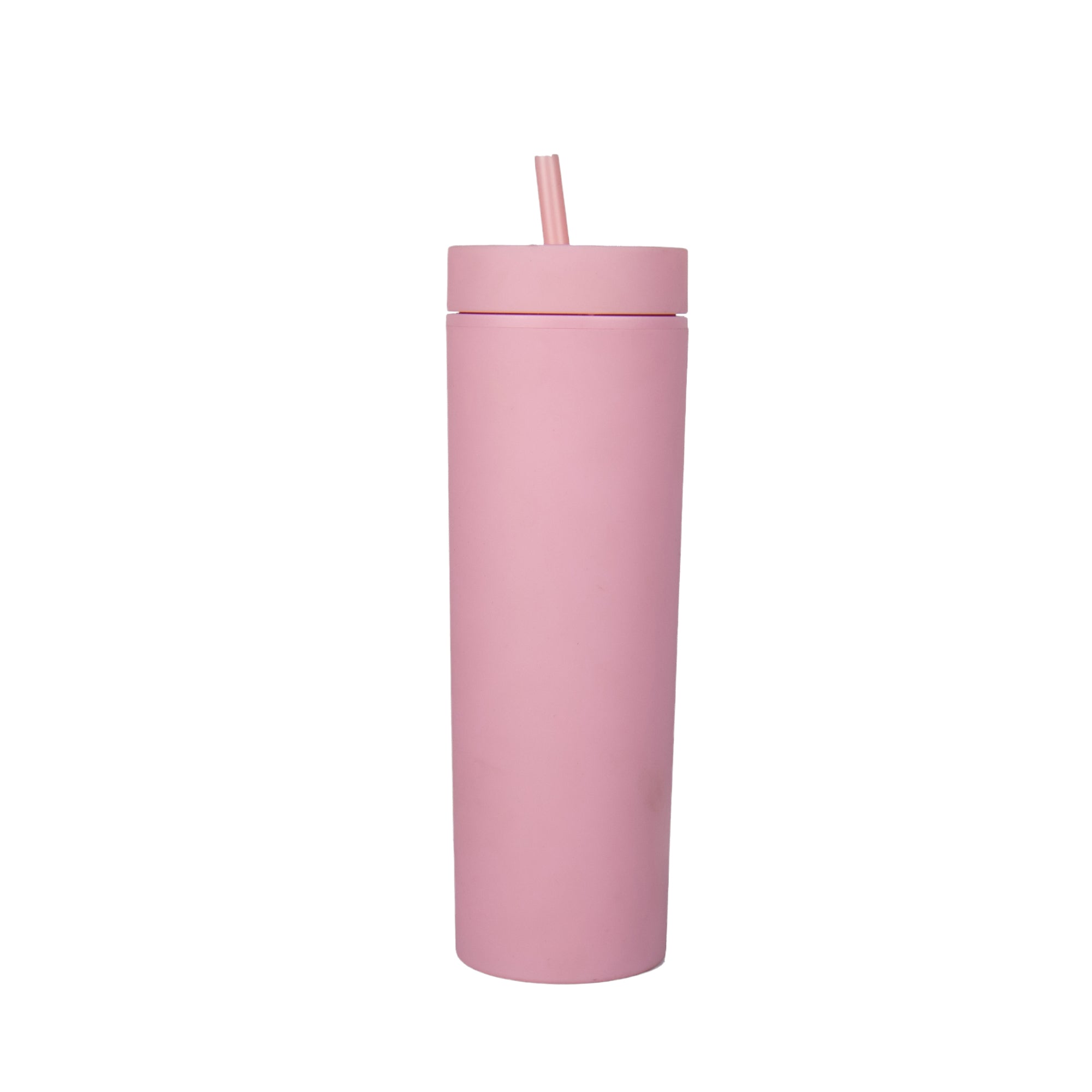 Skinny Drinking Tumbler 574ml Acrylic Reusable with Lid and Straw