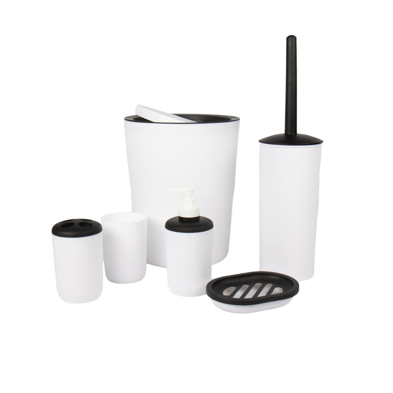 6 Piece Bathroom Set Plastic Assorted