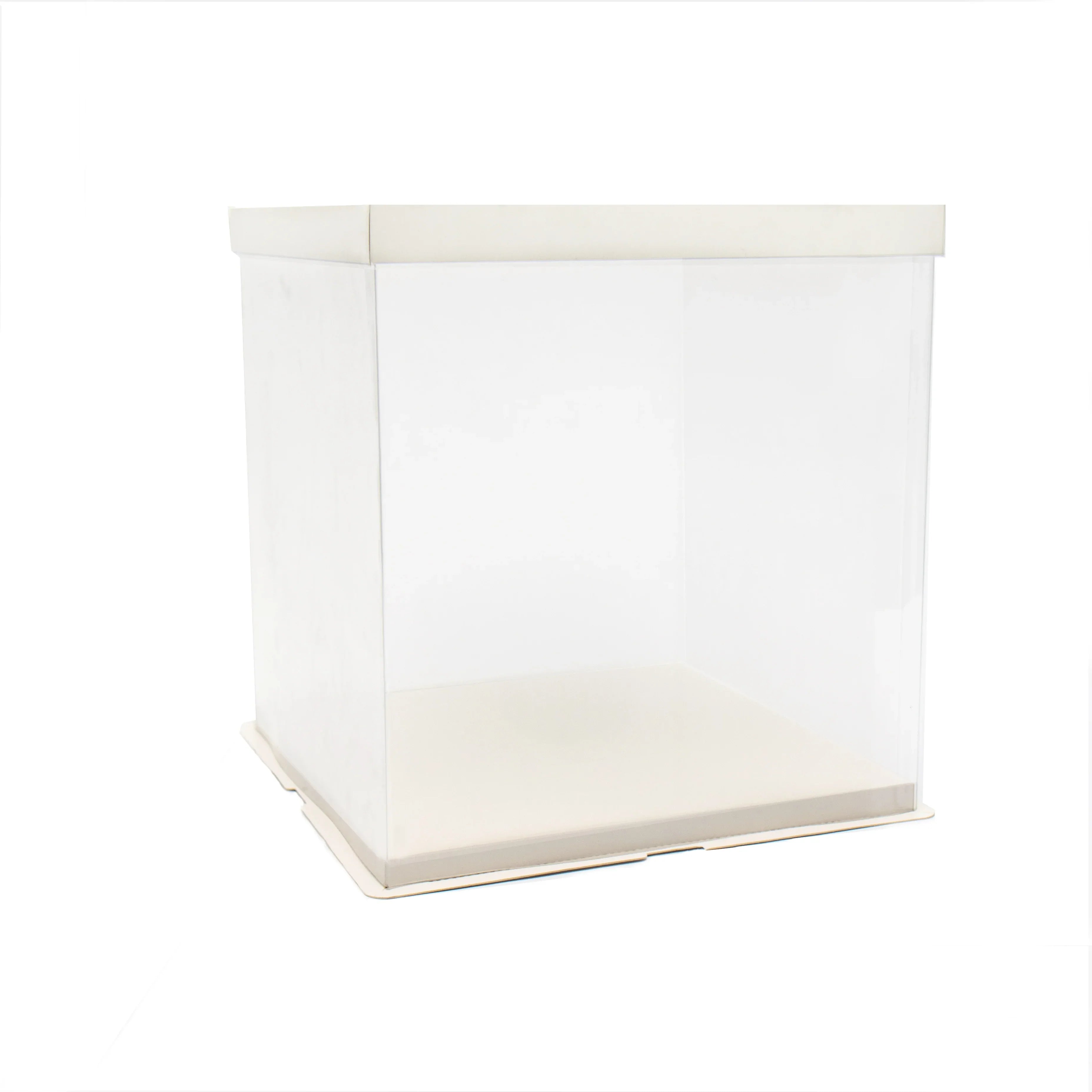 Plastic PVC Gift Box See Through Heightened Square