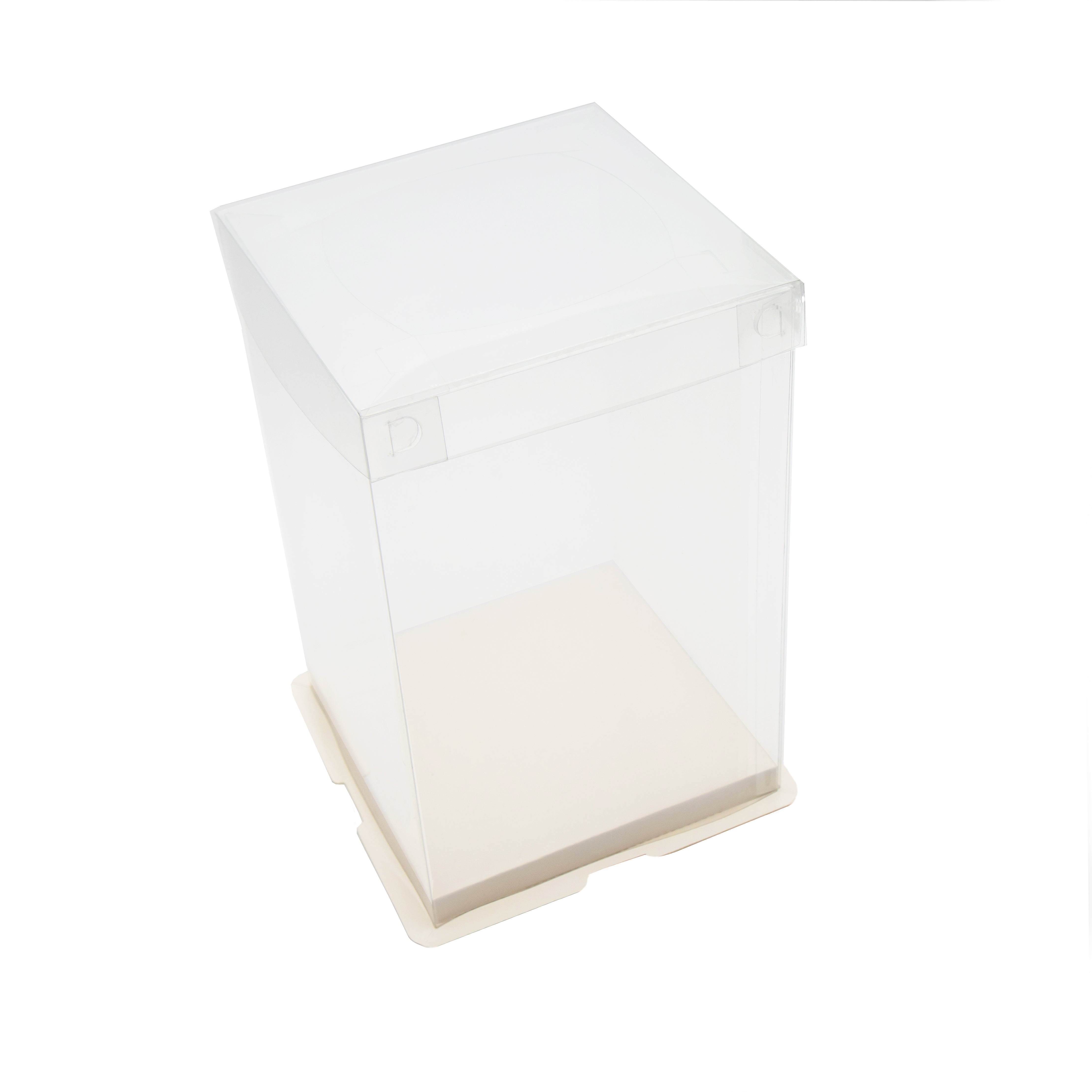 Plastic PVC Gift Box See Through Double layer Square