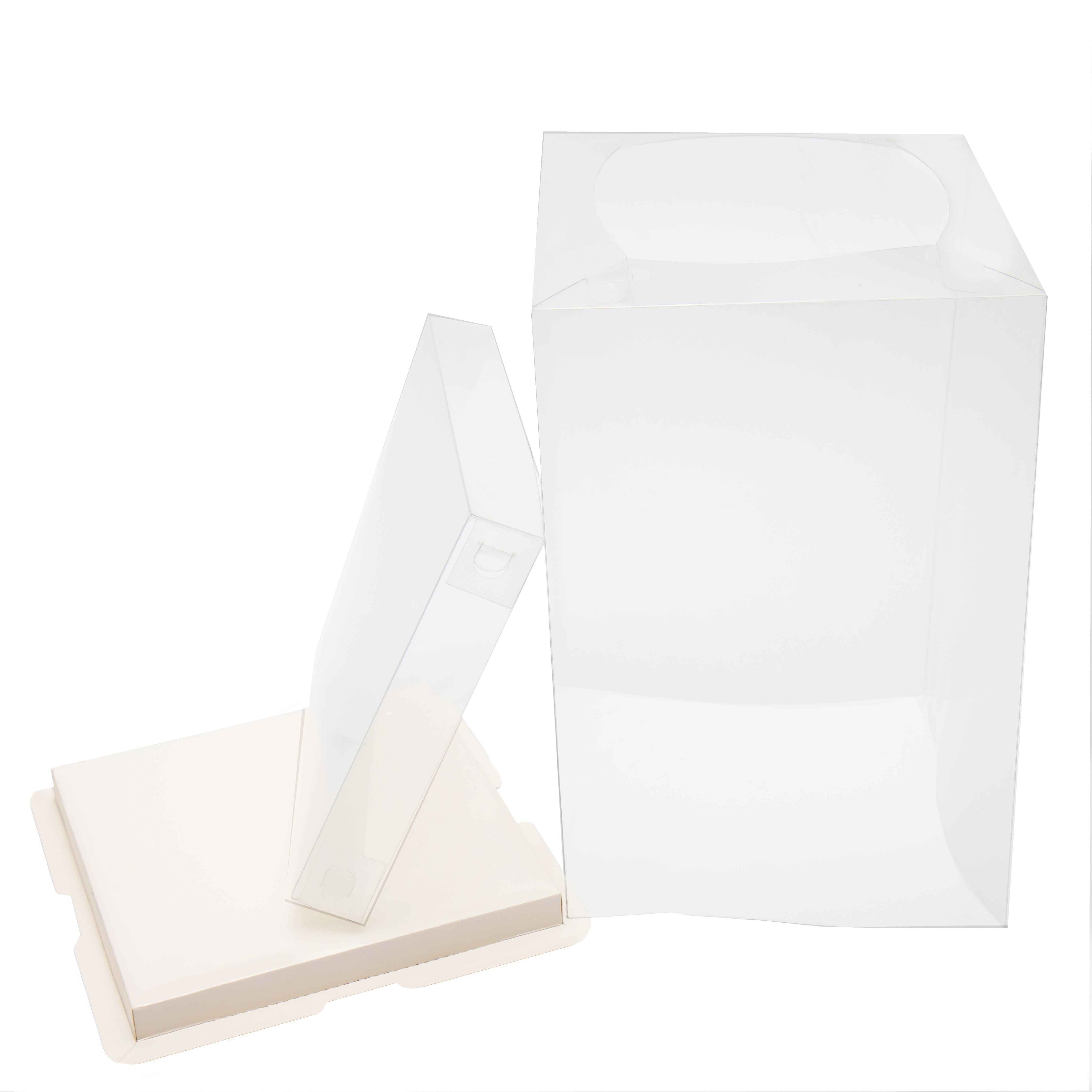 Plastic PVC Gift Box See Through Double layer Square