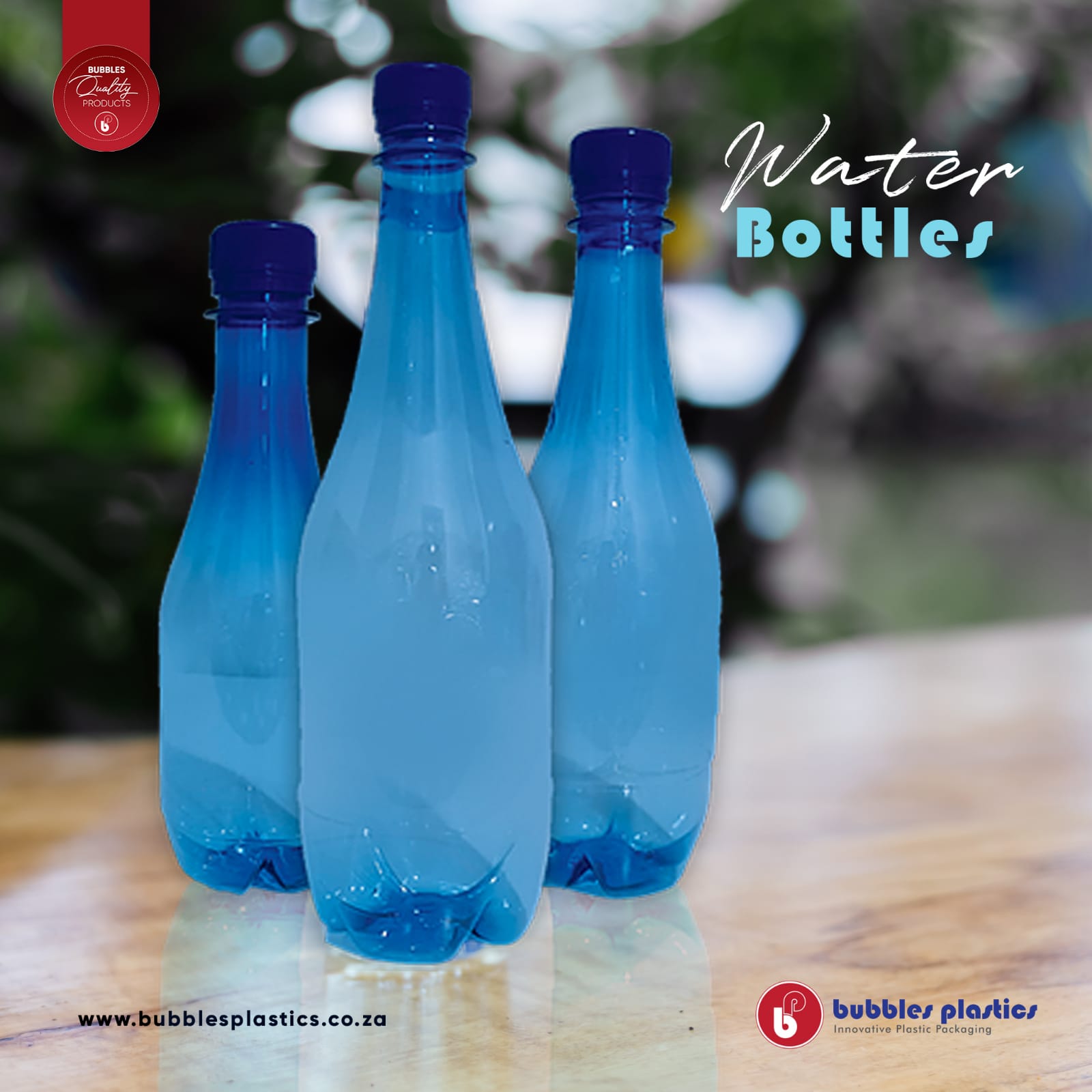 500ml Plastic Teardrop Water Bottle Blue BOT126