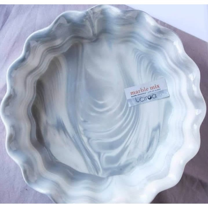 Ciroa Marble Pie Dish Beige/grey Fl