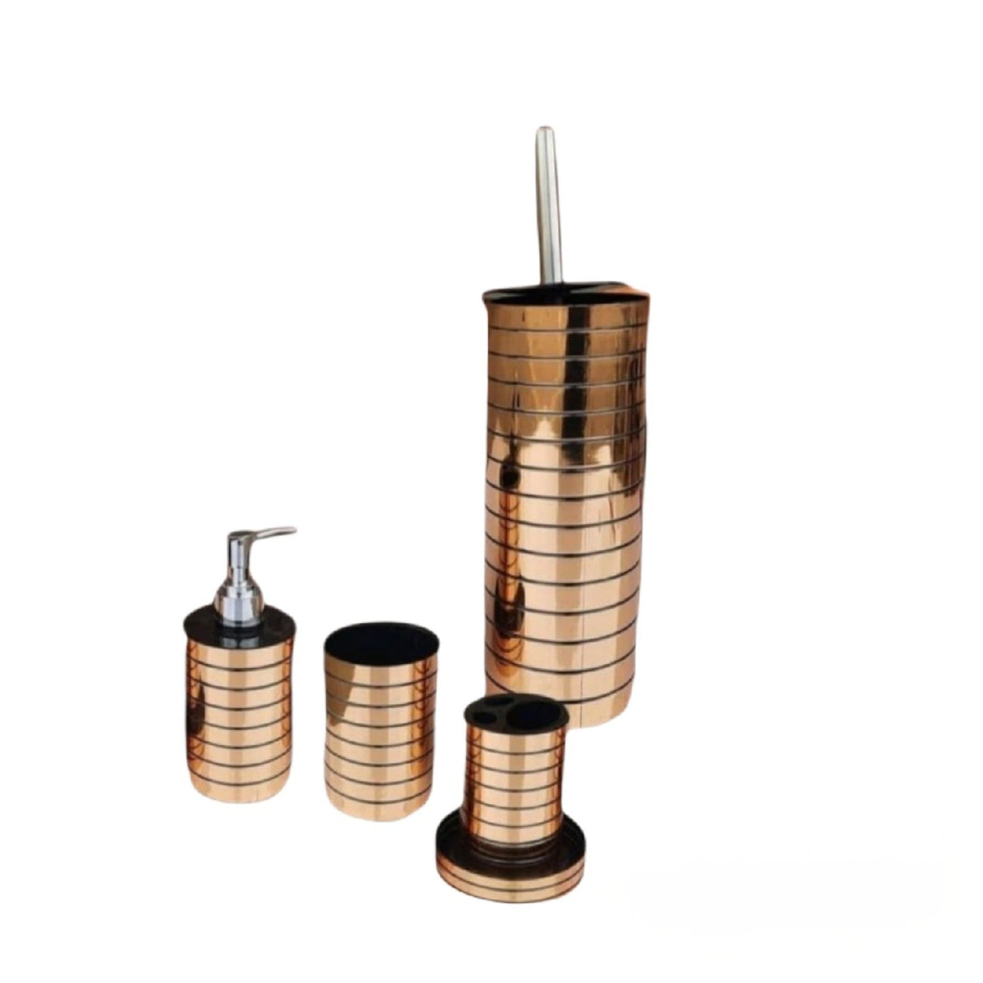 Toilet Brush Set Gold 4 Piece 125