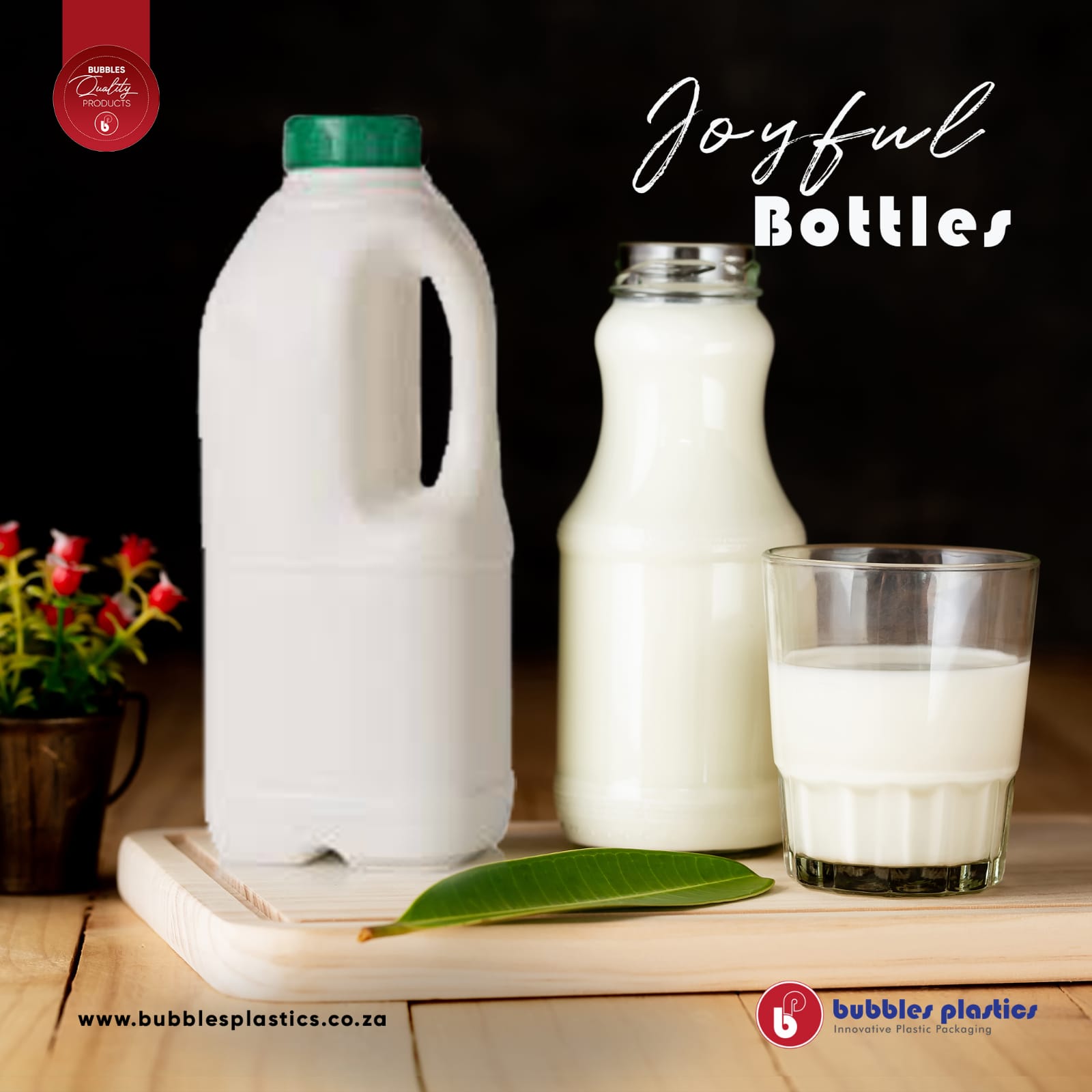 1L Plastic Milk Bottle with Lids Natural Jugpack 104pcs