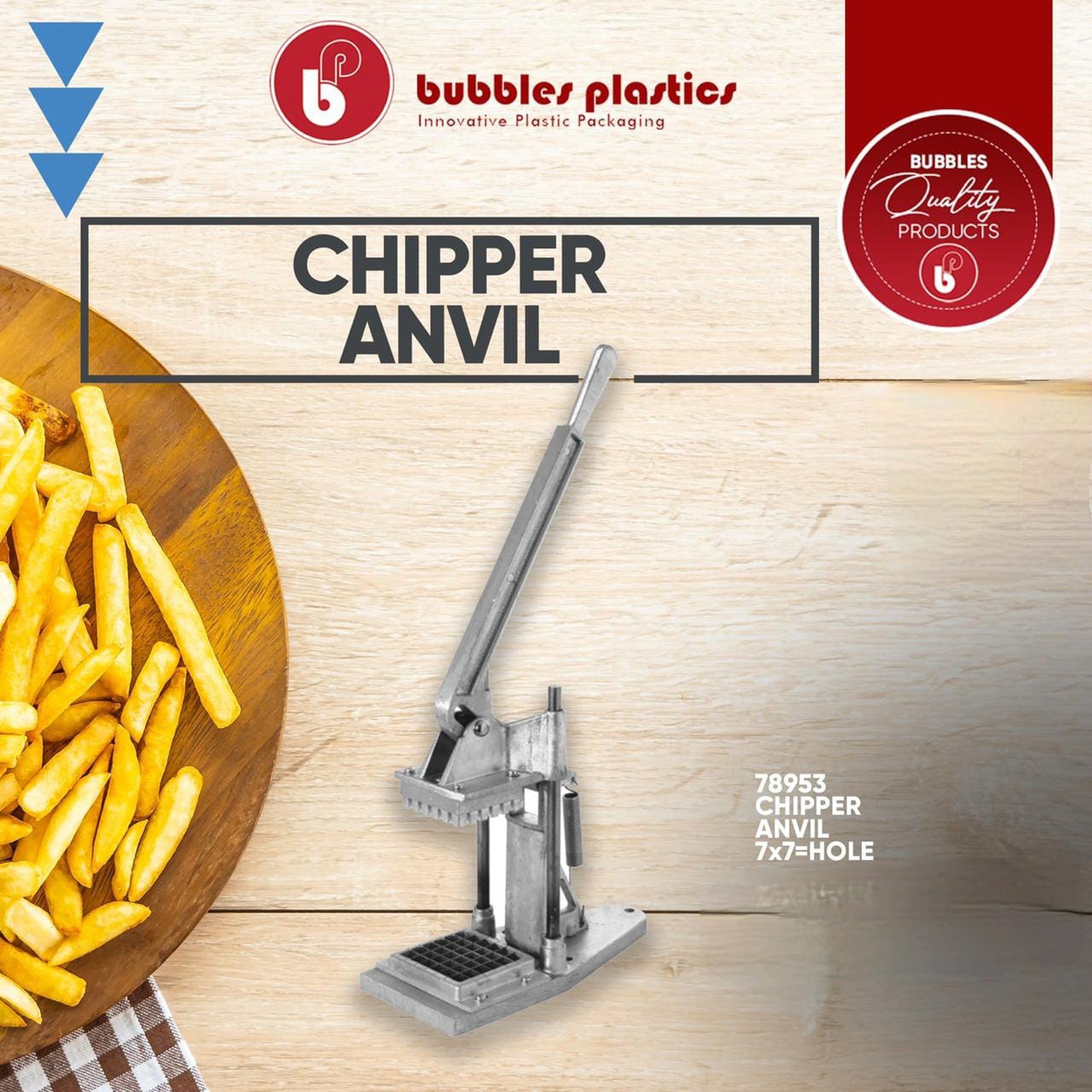 Anvil Potato Chipper Heavy Duty 6x6 Hole