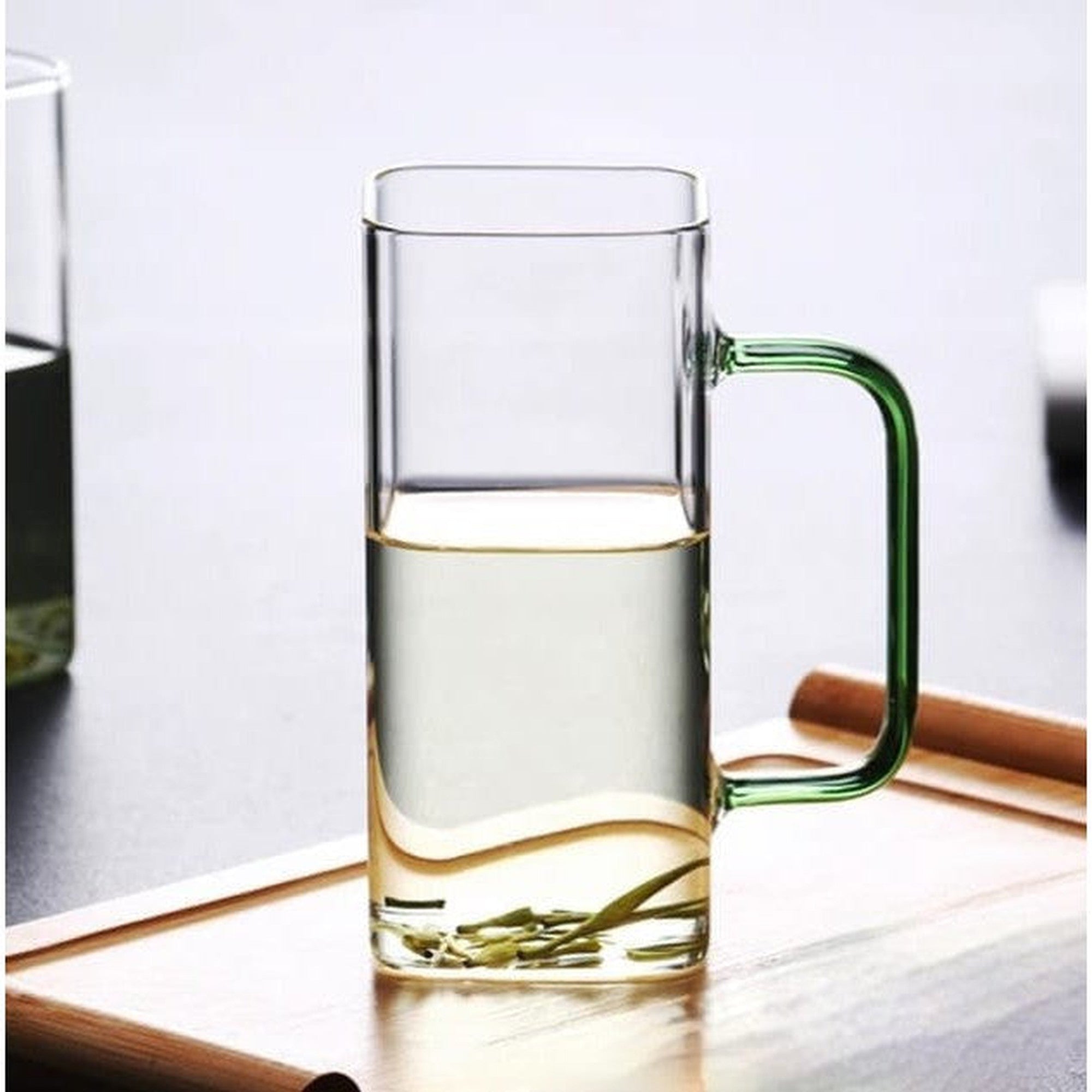 Glass Drinking Mug 370ml Borosilicate with Handle