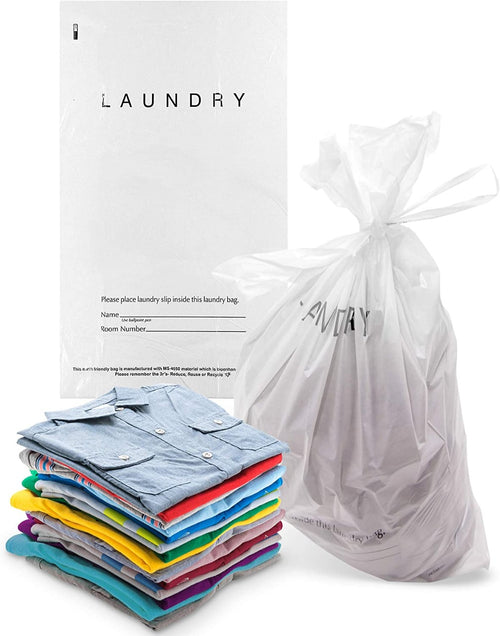 Plastic Laundry Bags 45cmx55cmx30mic Clear 250s No Print