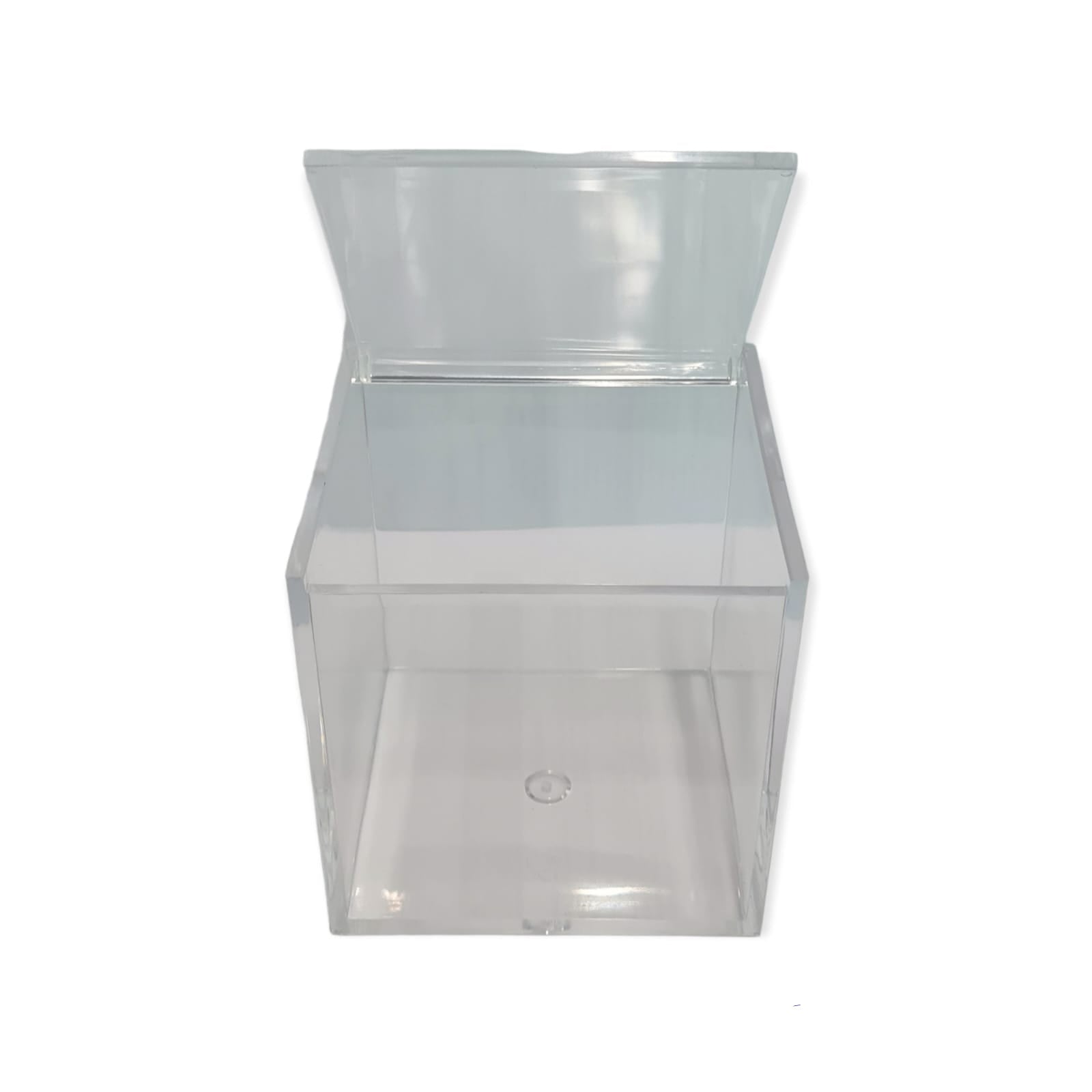Acrylic Gift Box Square 8x8x8cm Super Transparent with Flip Lid