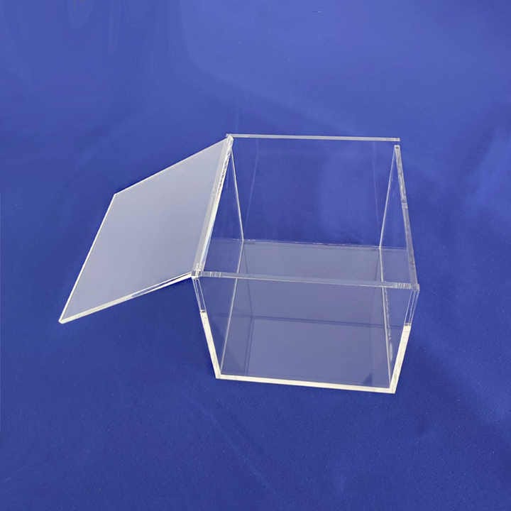 Acrylic Gift Box Square 5x5x5cm Super Transparent with Flip Lid