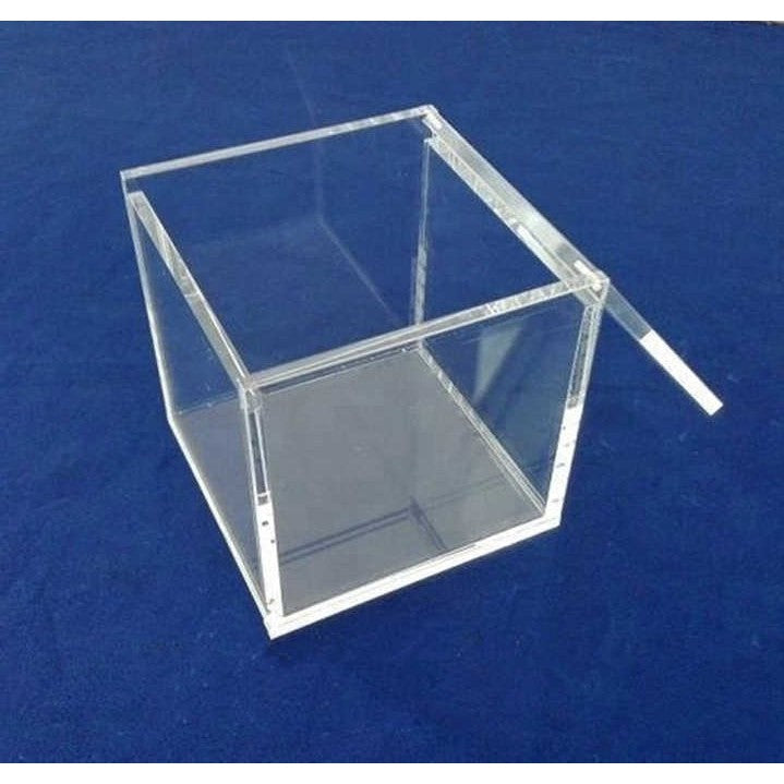 Acrylic Gift Box Square 8x8x8cm Super Transparent with Flip Lid