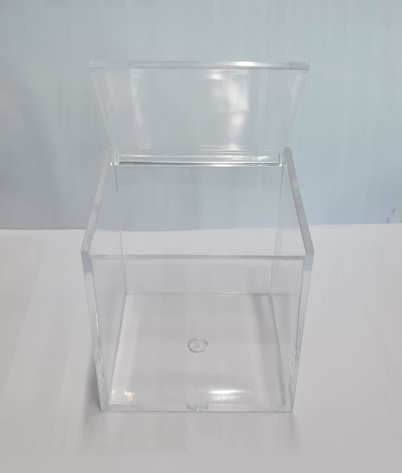 Acrylic Gift Box Square 12x12x12cm Super Transparent with Flip Lid