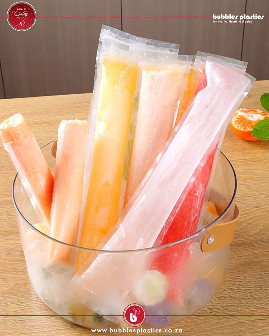 110ml Disposable DIY Popsicle Ice Lollipop Mold Zip Lock Bag 29x4.8cm