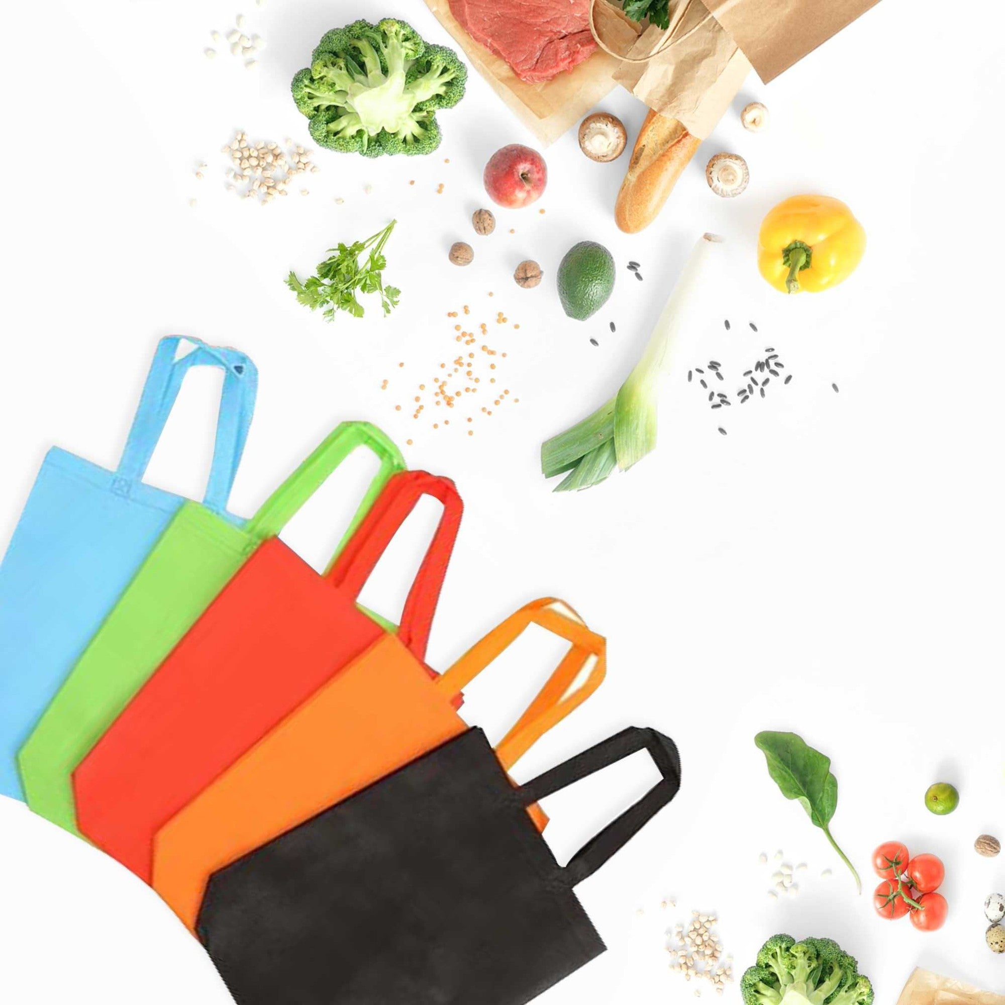 Non-Woven Shopping Grocery Bag 30x40cm with Soft Loop Handle