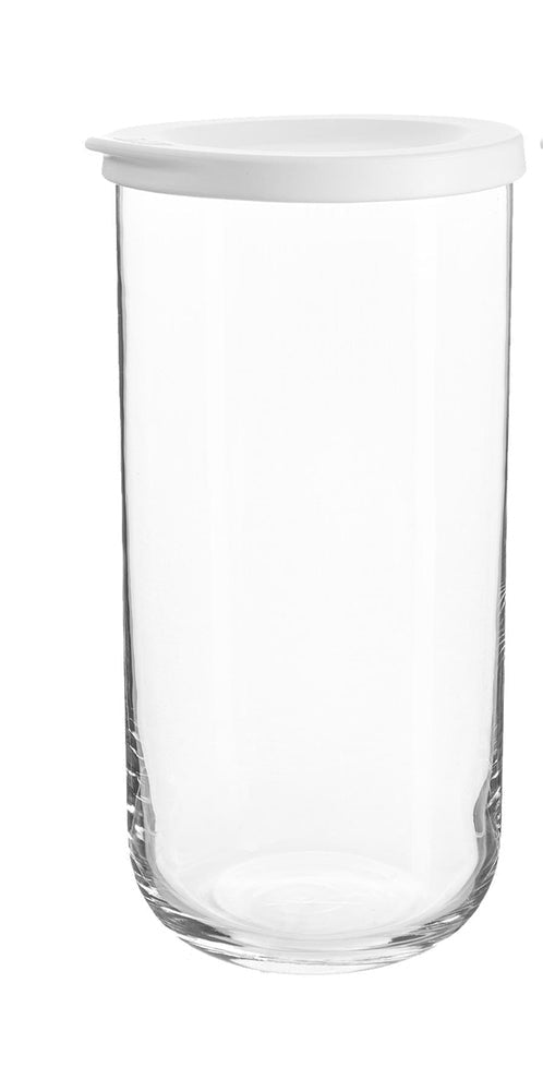 LAV Glass Canister Jar 1.4L with White Lid SGN944