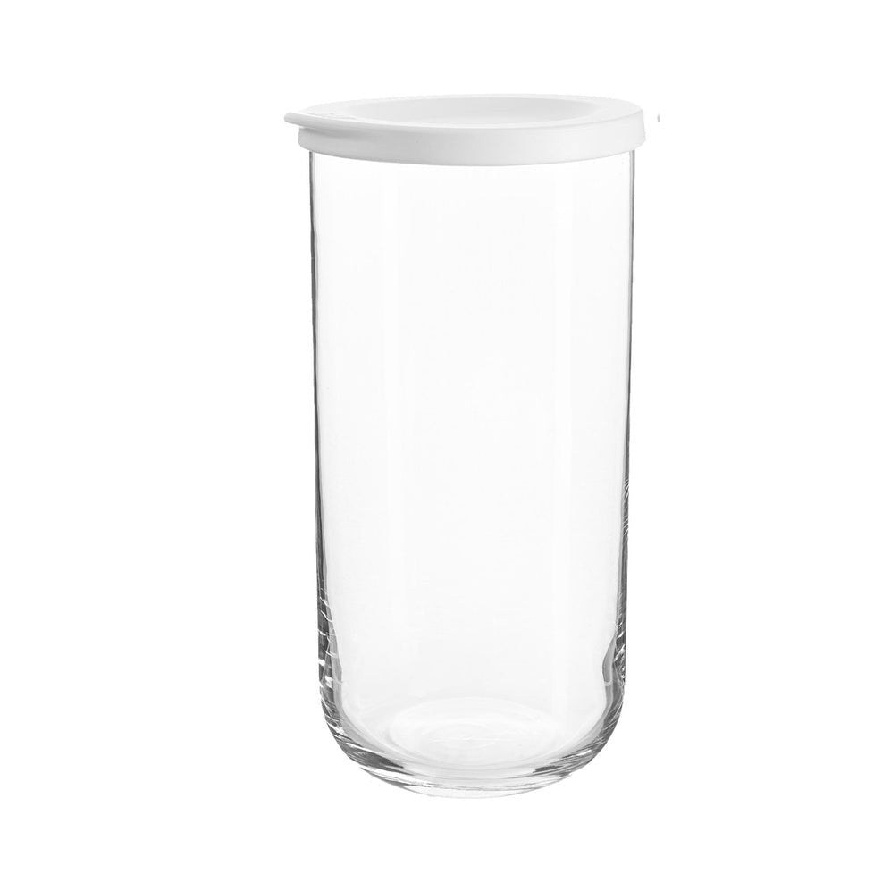 LAV Glass Canister Jar 1L with White Lid SGN943