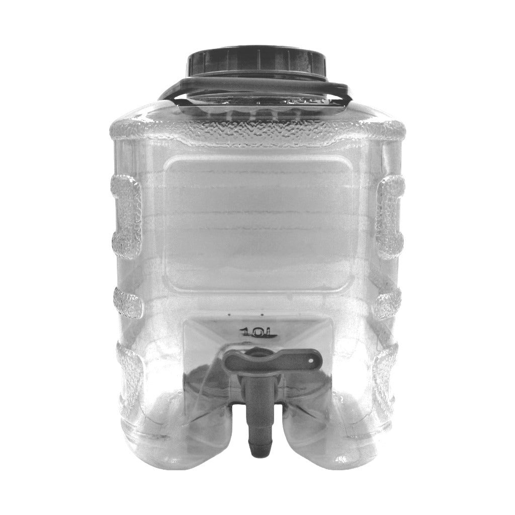 10L Plastic Water Dispenser with Tap Square Clear
