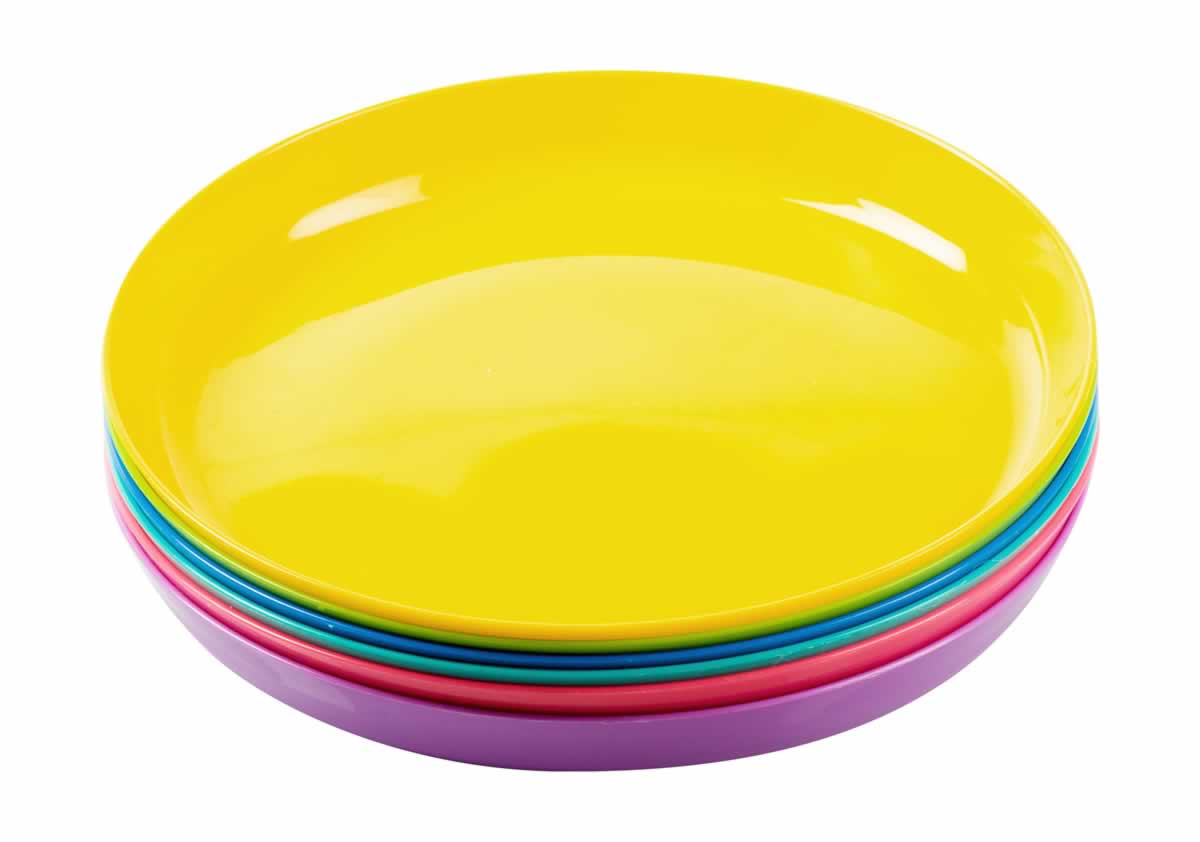 Kiddies Rainbow Plastic Plates 6pcs Buzz Kids