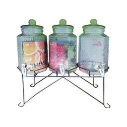 Beverage Dispenser 3L Glass 3 Piece with stand 530