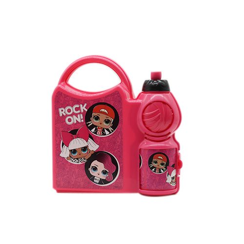 Disney Lol Plastic Lunch Box with Water Bottle Set 20812