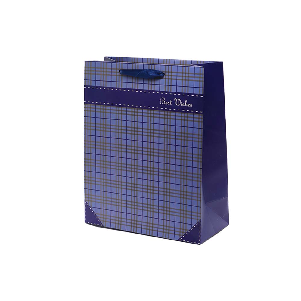 Gift Paper Bag Checkbox 26x32cm Medium