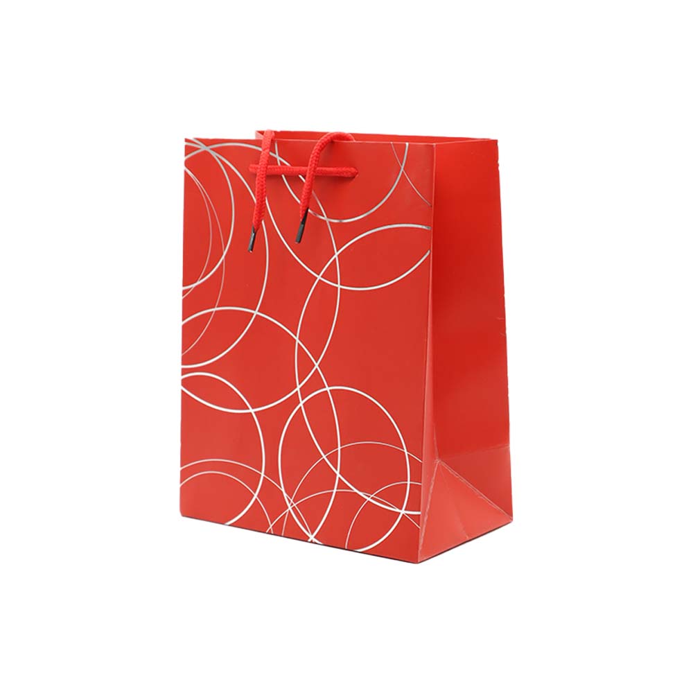 Gift Paper Bag Cirlces 18x23cm Small