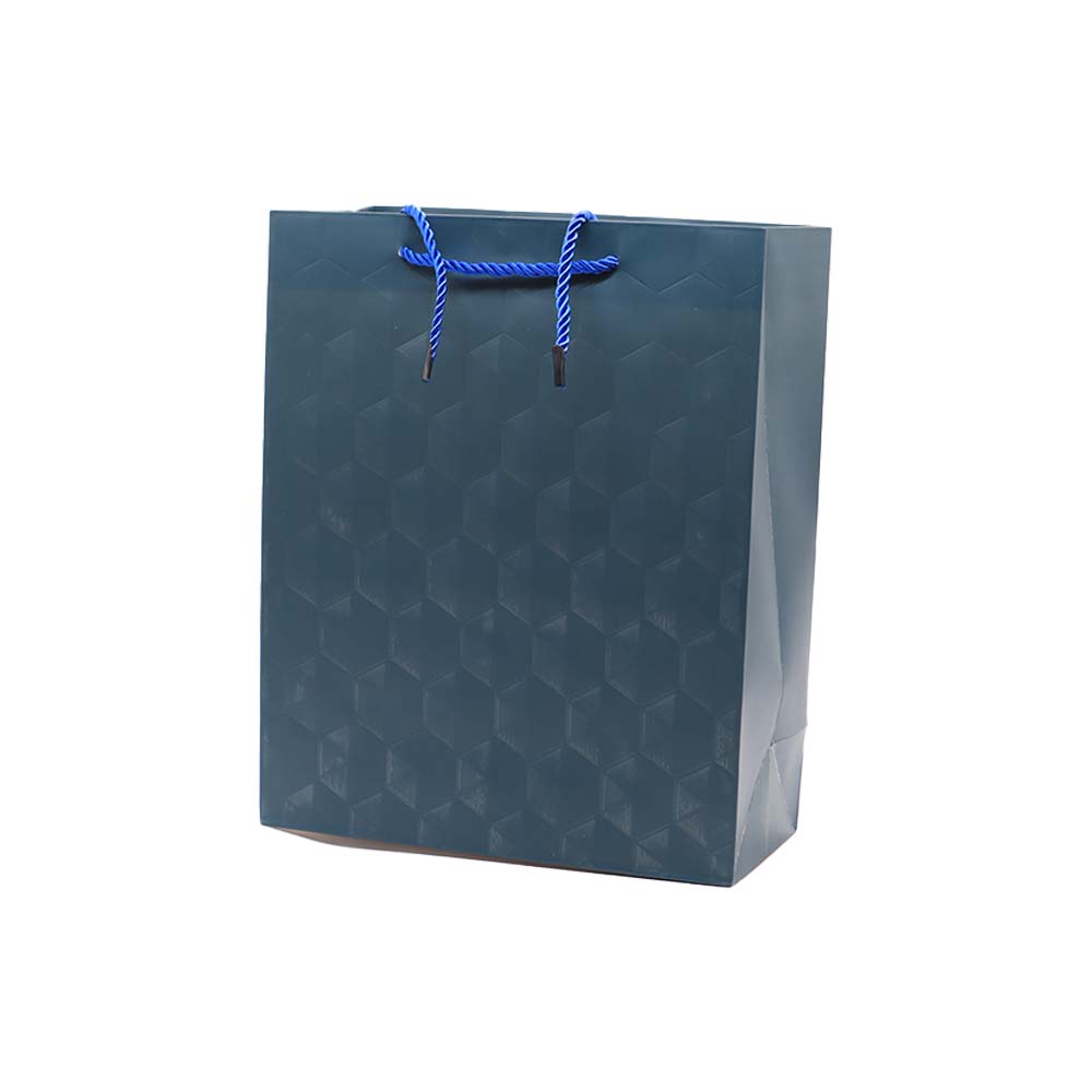 Gift Paper Bag Hex Embossed 26x32cm Large