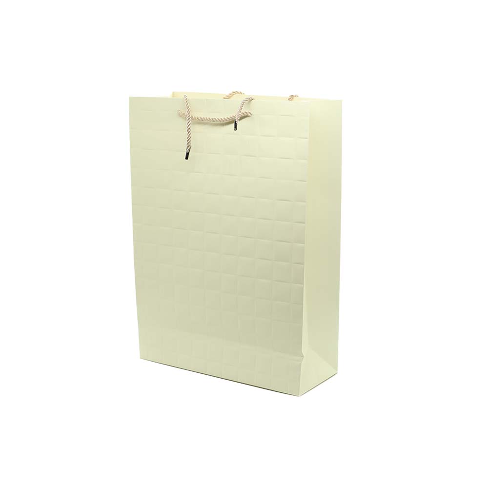 Gift Paper Bag Check Embossed 30x42cm Extra Large