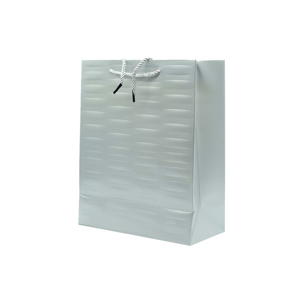 Gift Paper Bag Ribbed Embossed 26x32cm Large