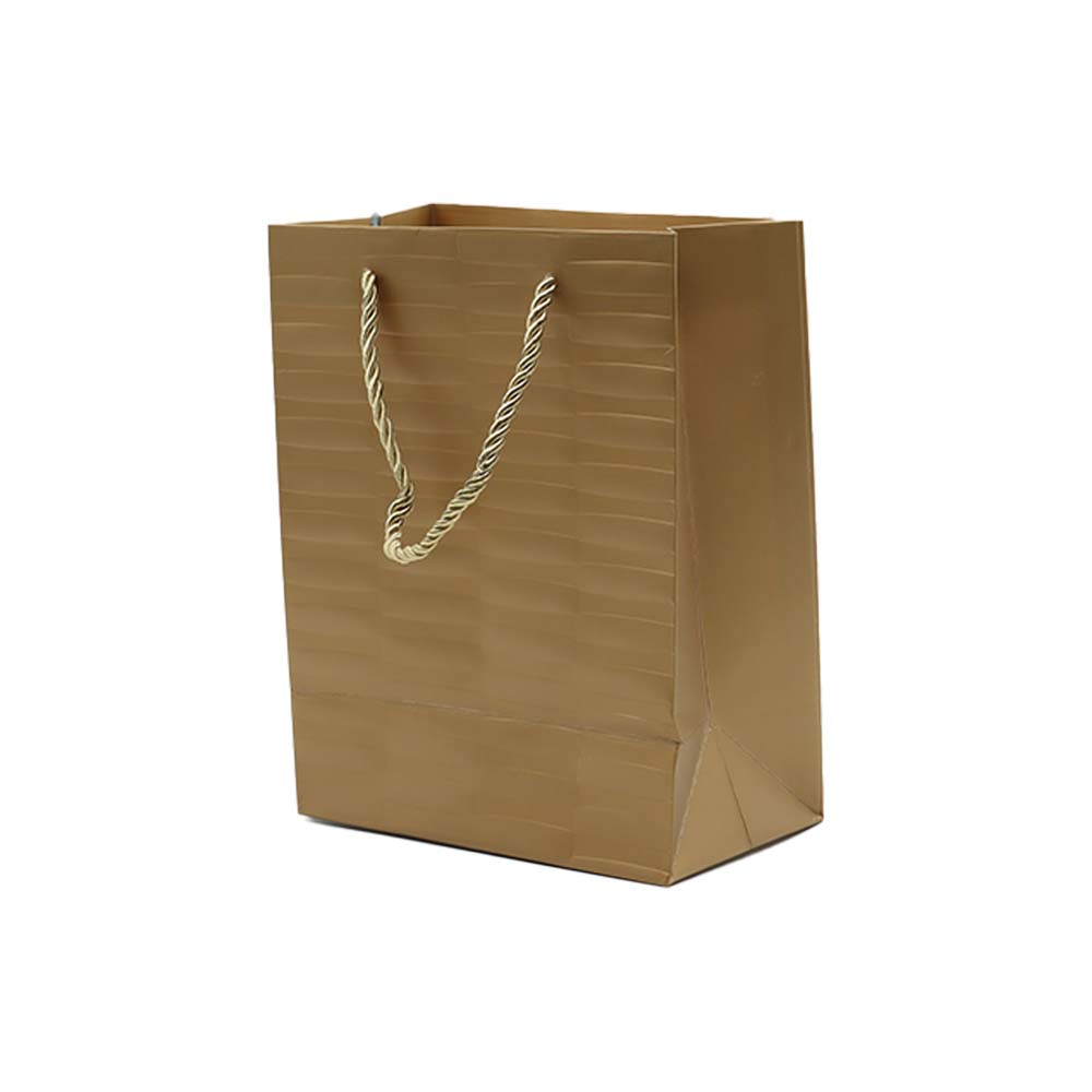 Gift Paper Bag Ribbed Embossed 18x23x10 Meduim