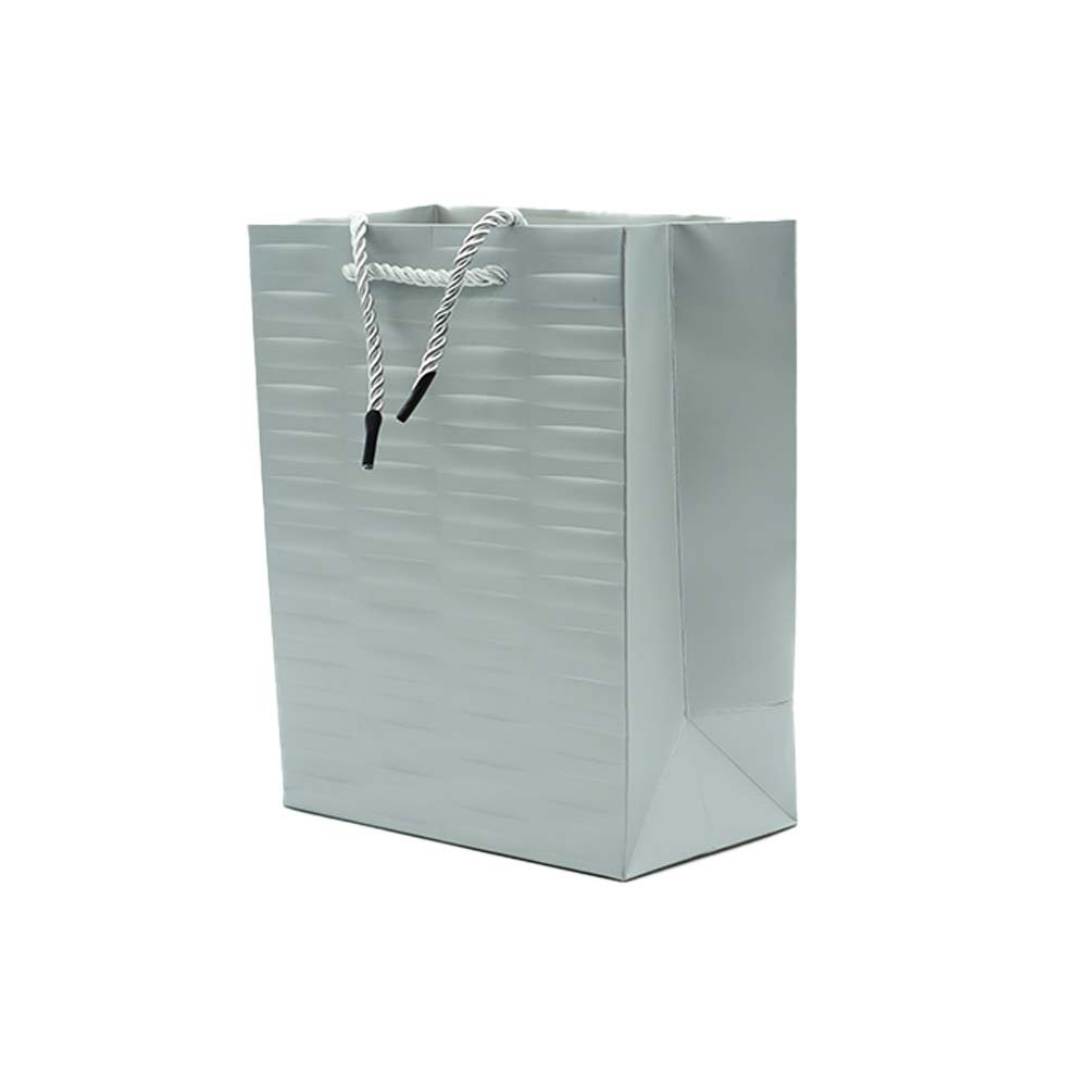 Gift Paper Bag Ribbed Embossed 18x23x10 Meduim