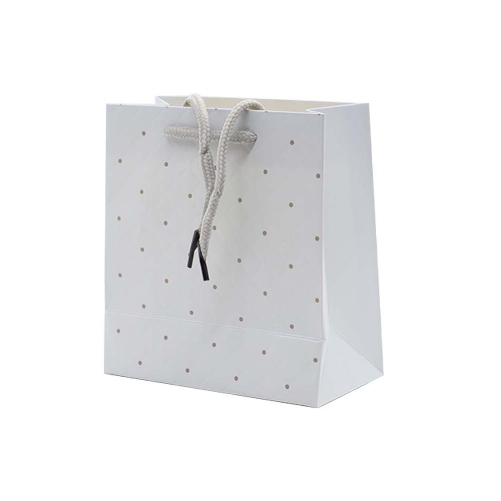 Gift Paper Bag Dots 14x15cm Extra Small