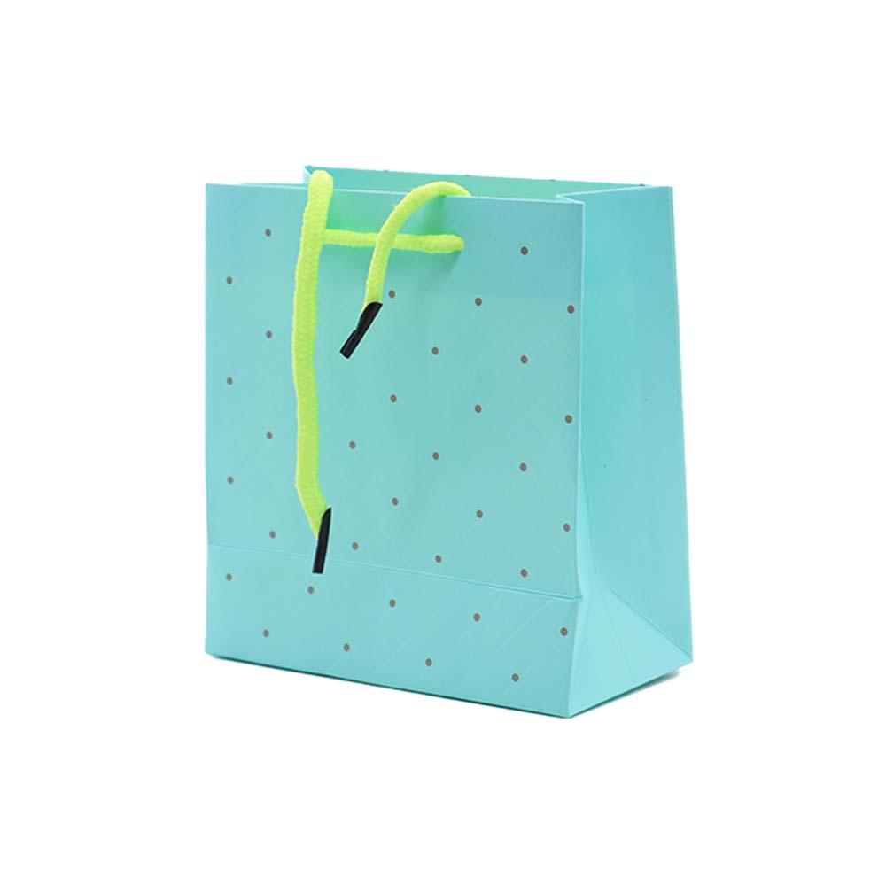 Gift Paper Bag Dots 14x15cm Extra Small