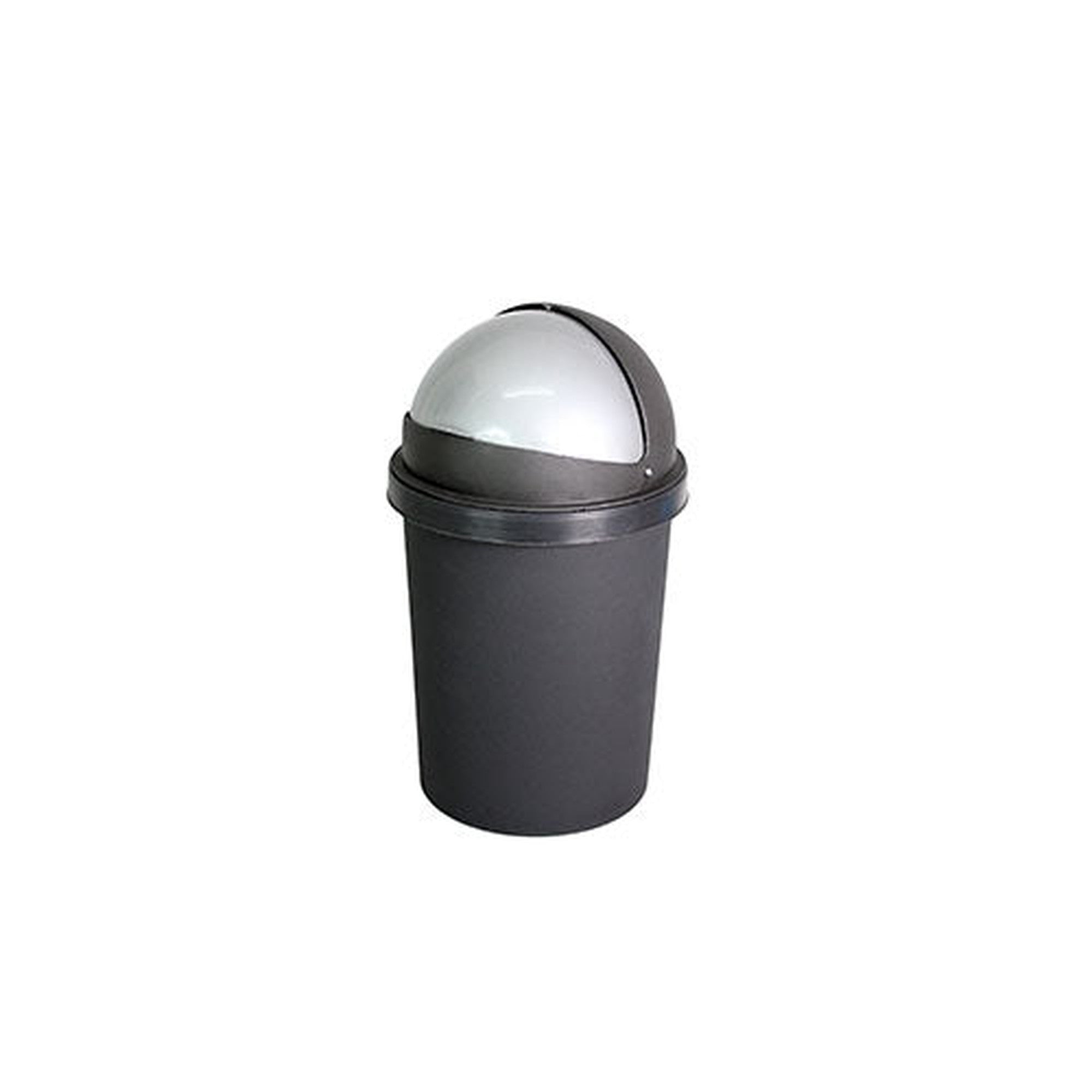 Nu Ware 40L Kitchen Waste Bin Black with Helmet Flip Top Dome Lid 7pc Set