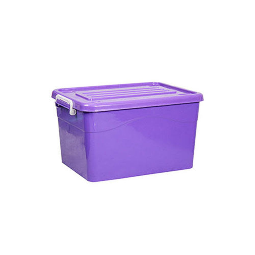 30L Storage Box Clip Lock Lid & Wheels Nu Ware