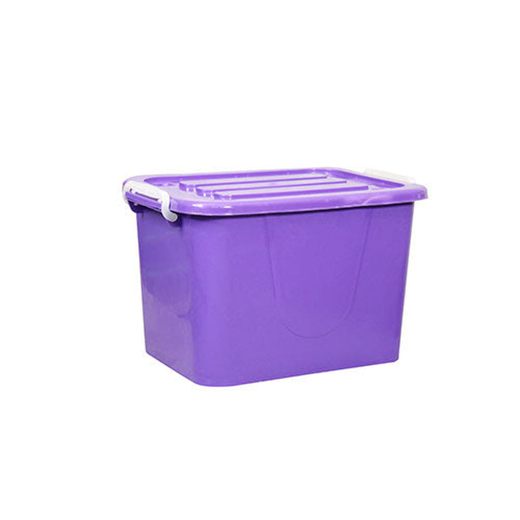45L Storage Container Box Clip Lock Lid & Wheels Nu Ware