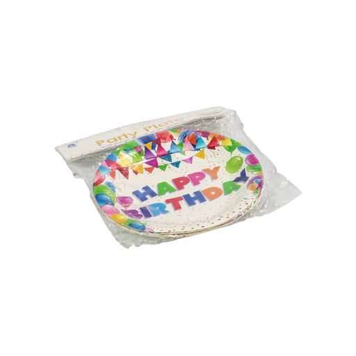 Paper Plates Happy Birthday 12pc 28783