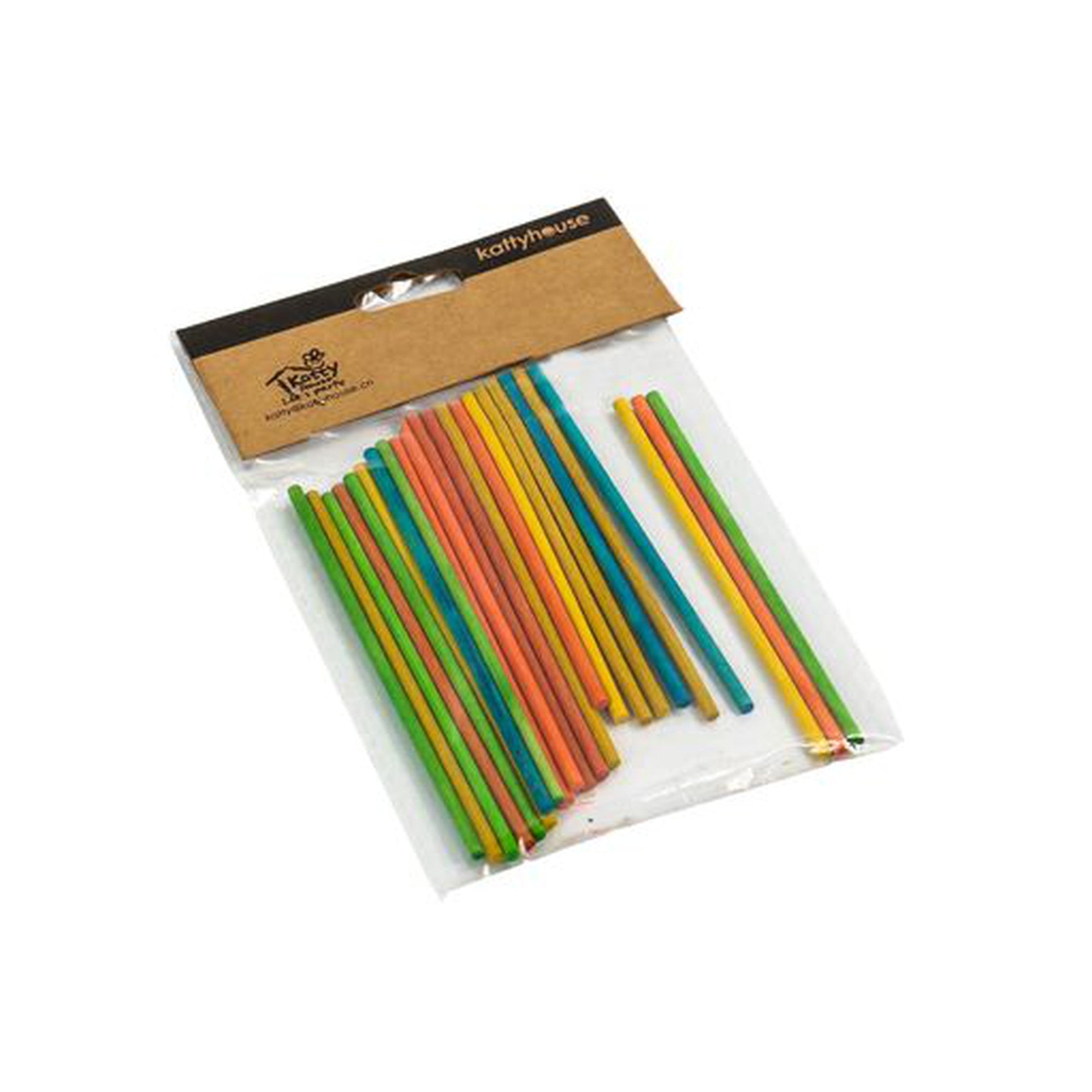 DIY Craft Multicolored Plastic Lolly Sticks 30pack