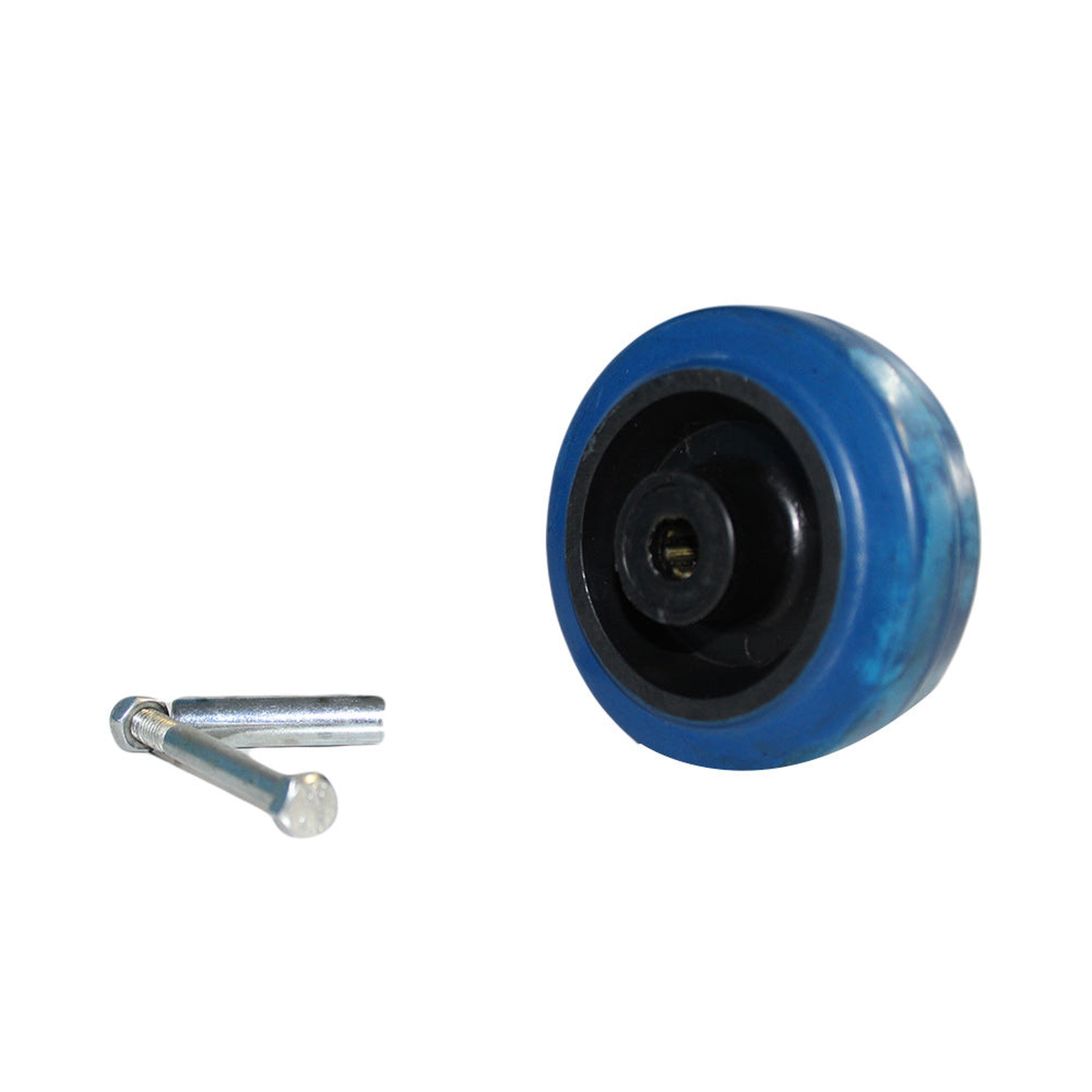 Castor Wheel 100mm Blue Rubber Wheel with BNTW NGR100W/C