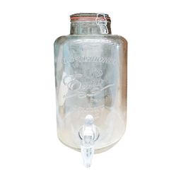 Beverage Dispenser 8L Eerin Vintage Glass with Swing Top Clip Lid 531