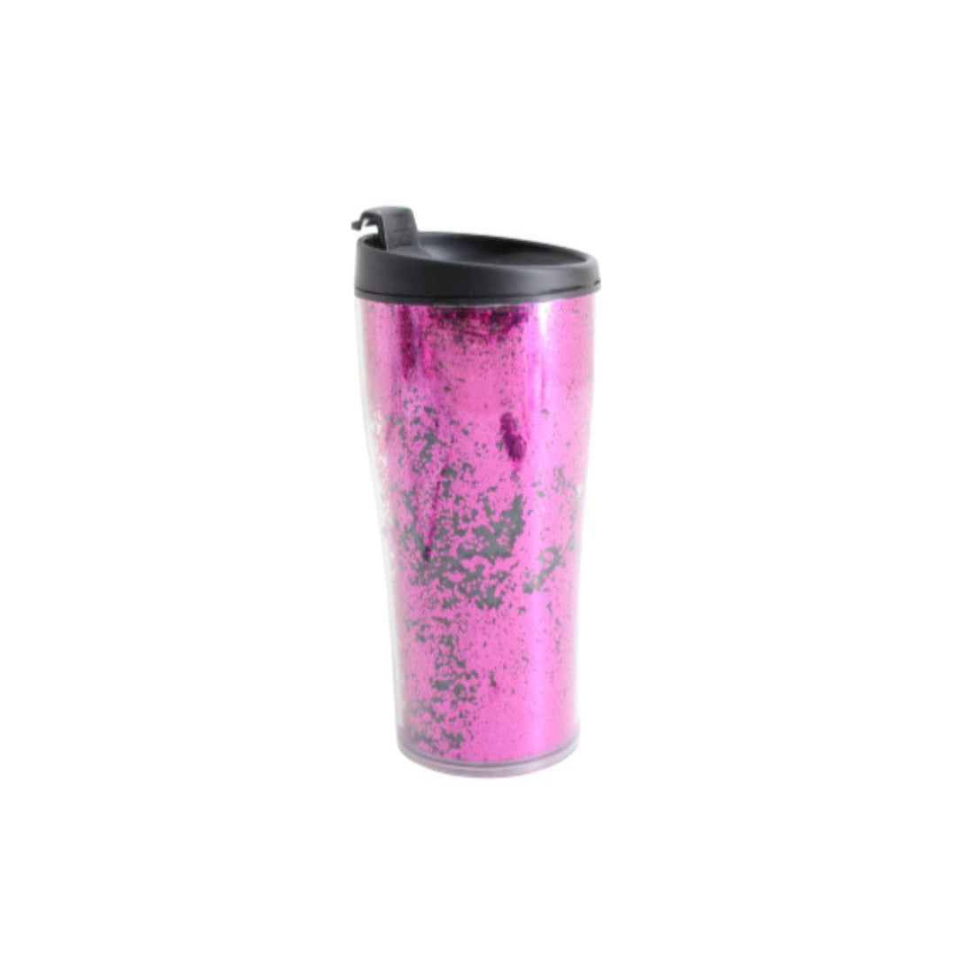 Travel Carry Flask Mug Cup Purple Glitter