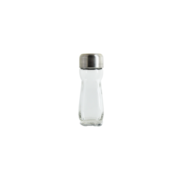 Glass Condiment Salt Shaker Metal Lid RG321107