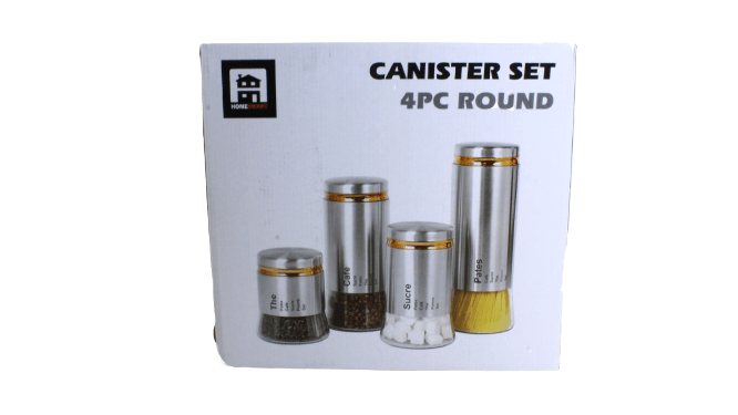Canister Set 4 Pack  Round GL2838