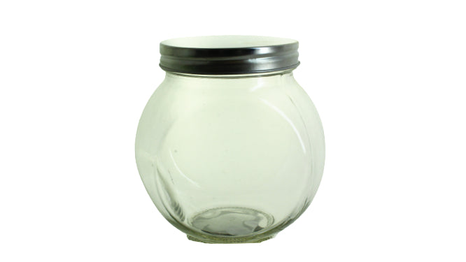 Glass Canister Jar 600ml Round 12 x 9 x 14 GL2868