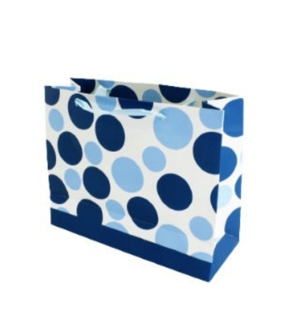 Gift Paper Bag Blue Polka Dot 29x19x9cm XPP516