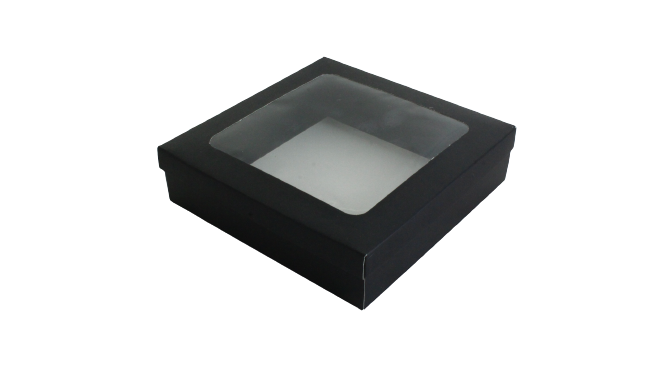 Gift Biscuit Paper Box 20x20x5cm Black XPP551