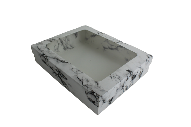 Gift Biscuit Paper Box Rectangle Marble Finish 24x19x5cm XPP606
