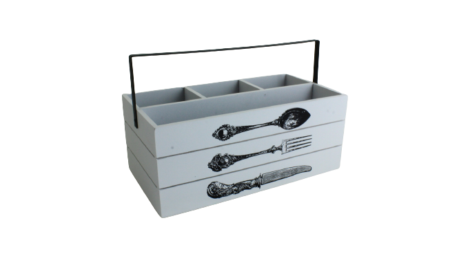 Wooden Cutlery Gift Box with Handle XWD019