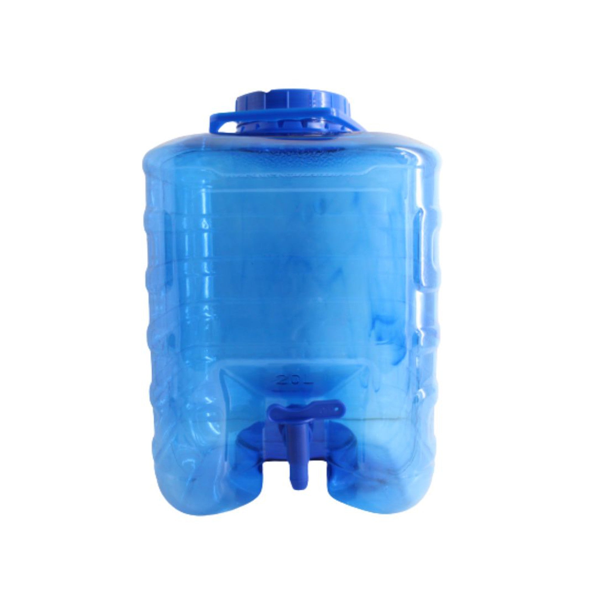 10L Plastic Water Dispenser with Tap Square Blue