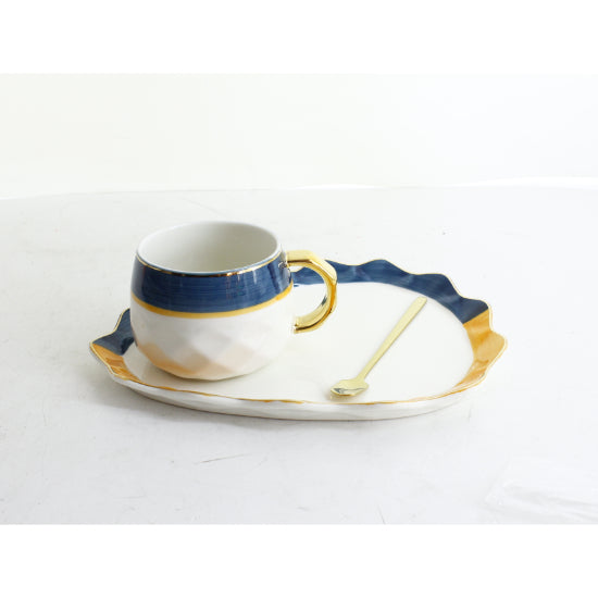 Luxury Porcelian Cup and Saucer with Spoon PSK006